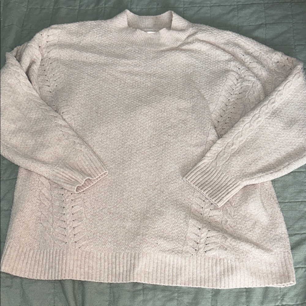 LC Lauren Conrad Soft Baby Pink Mock Neck Sweater